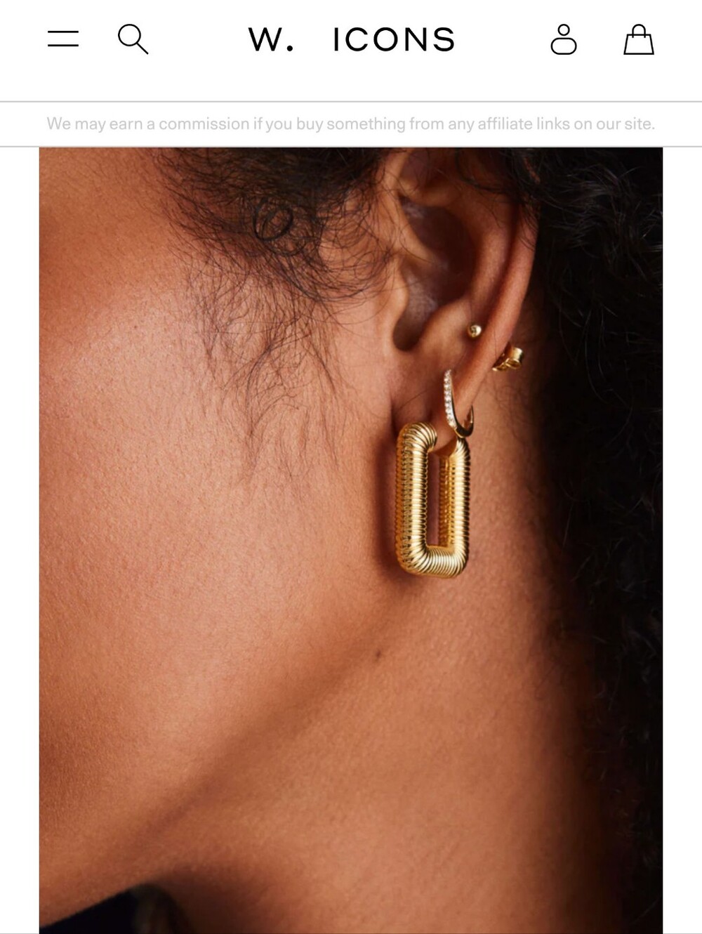 Mejuri Ribbed Oversized Hoops